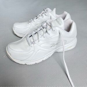 Reebok All White DMX Ride Oil Resistant Sneakers Women’s Size 8 1/2 Wide EUC